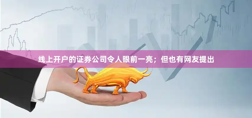 线上开户的证券公司令人眼前一亮；但也有网友提出